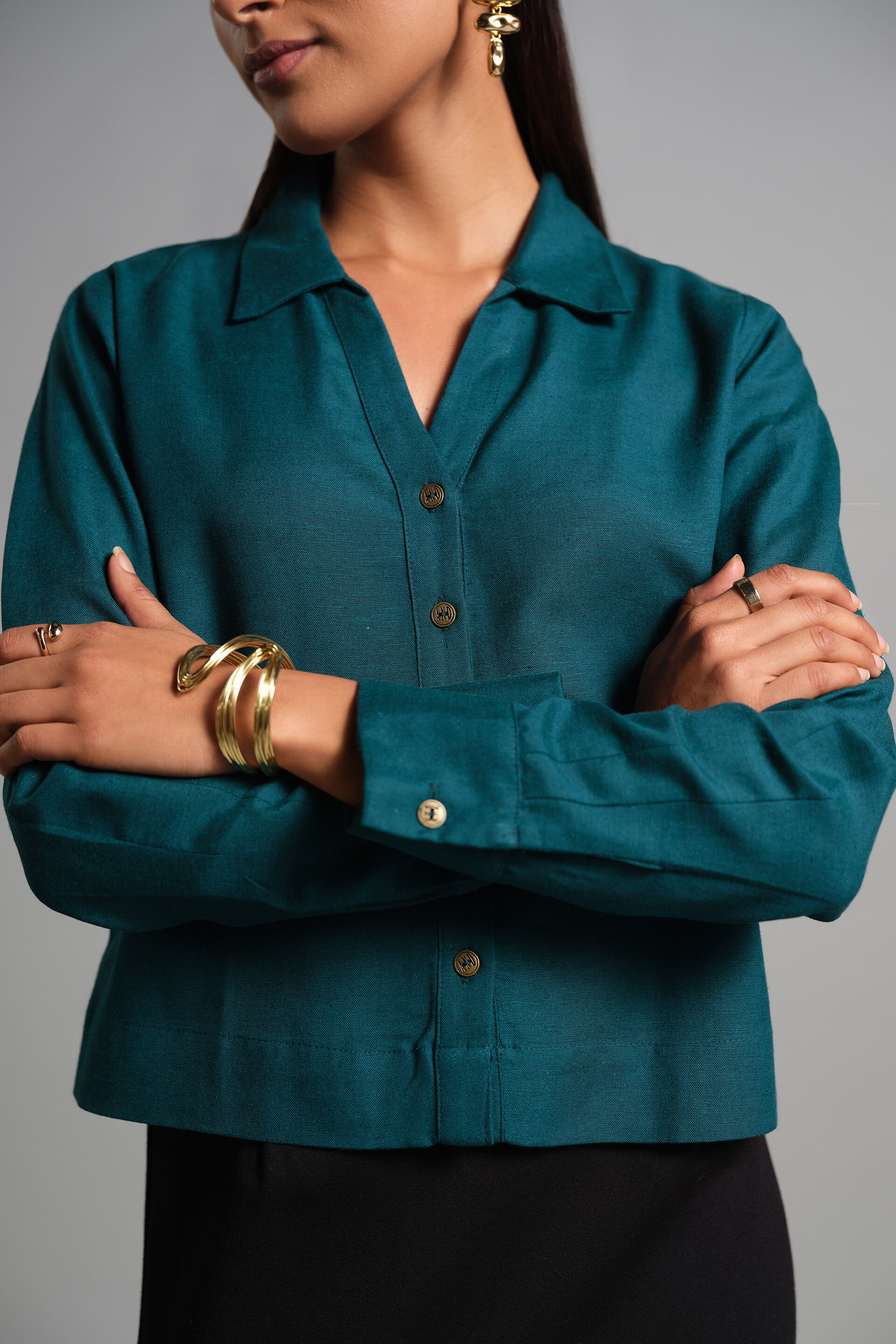 Ilana Shirt, Teal, image 6